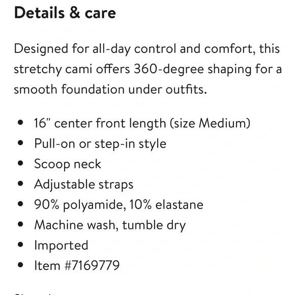 Shapermint NWT Scoup Neck Cami Essentials All Day Every Day Black Size Small - Picture 11 of 11